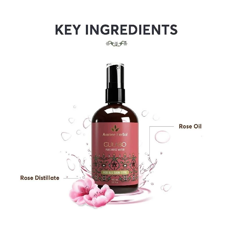 Avimee Herbal Gulabo Pure Rose Water Cleansing & Toning, 110 ml-4.webp